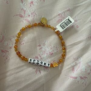 Spooky Orange Beaded Bracelet